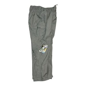 Stearns Ripstop Rain-Pants Men’s Grey Nylon Mesh Lined Waterproof Drawcord 2XL